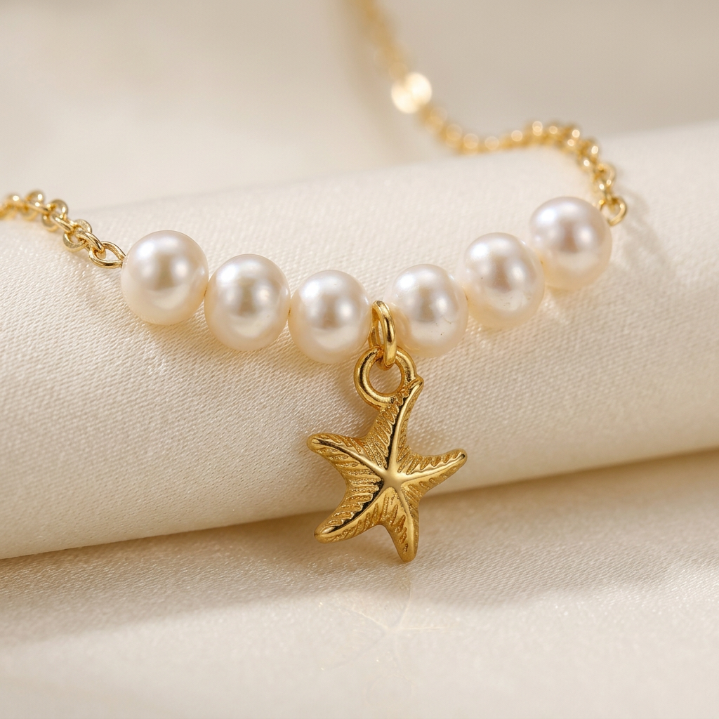 Starfish Pearl Necklace