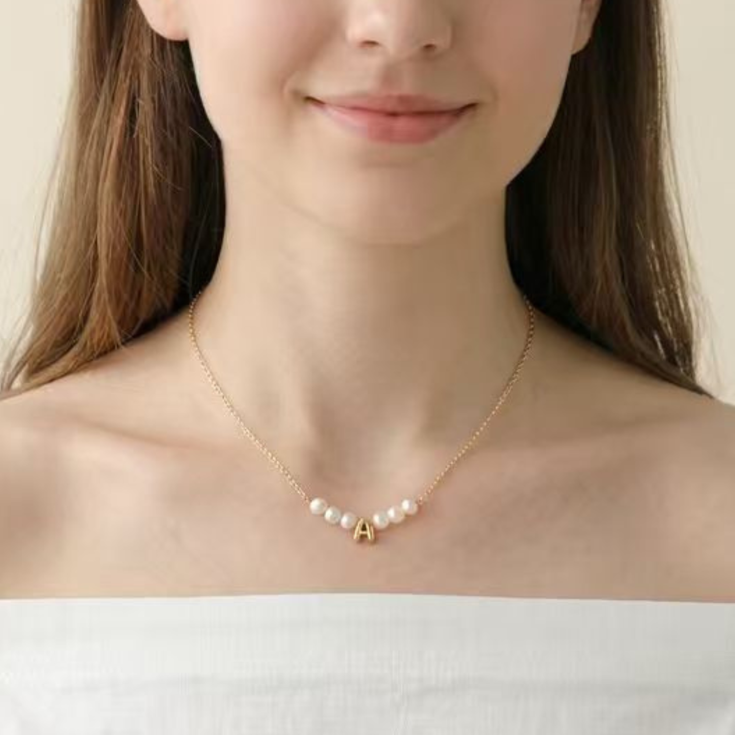 Custom Initial Freshwater Pearl Necklace