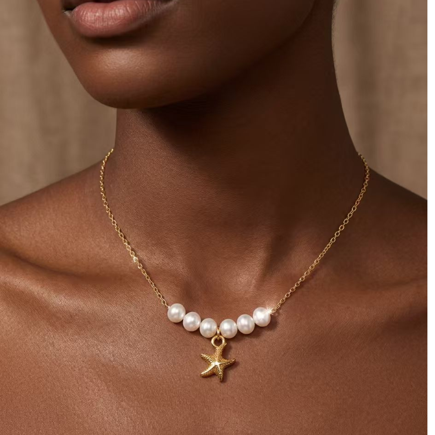 Starfish Pearl Necklace