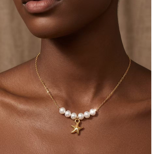 Starfish Pearl Necklace