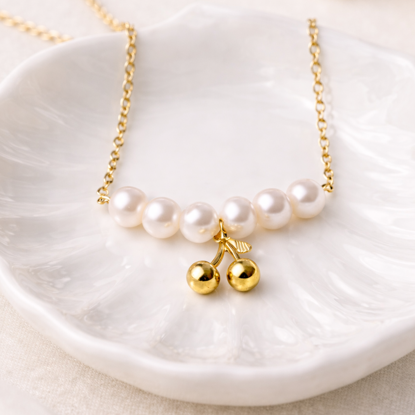 Cherry Pearl Pendant Necklace