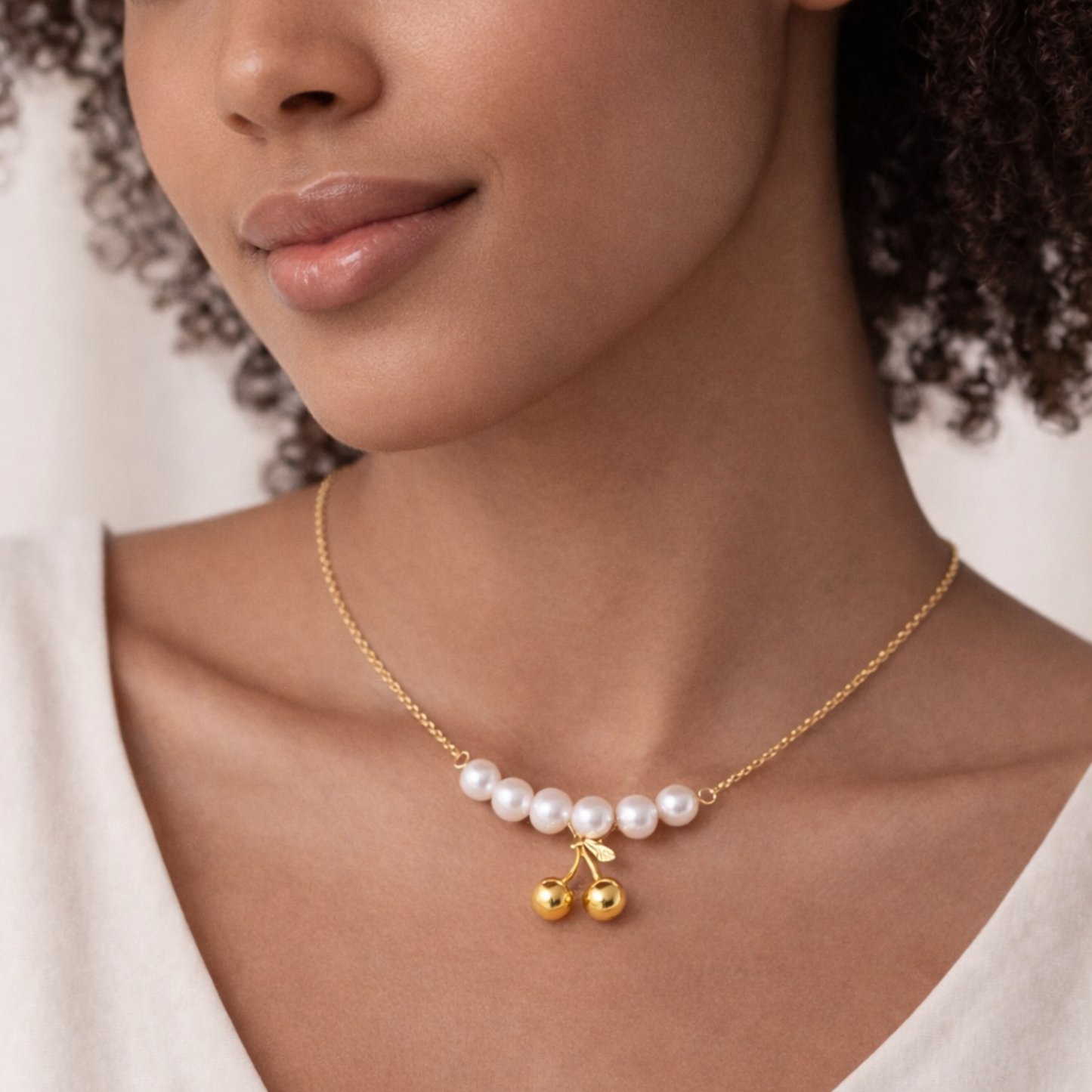 Cherry Pearl Pendant Necklace
