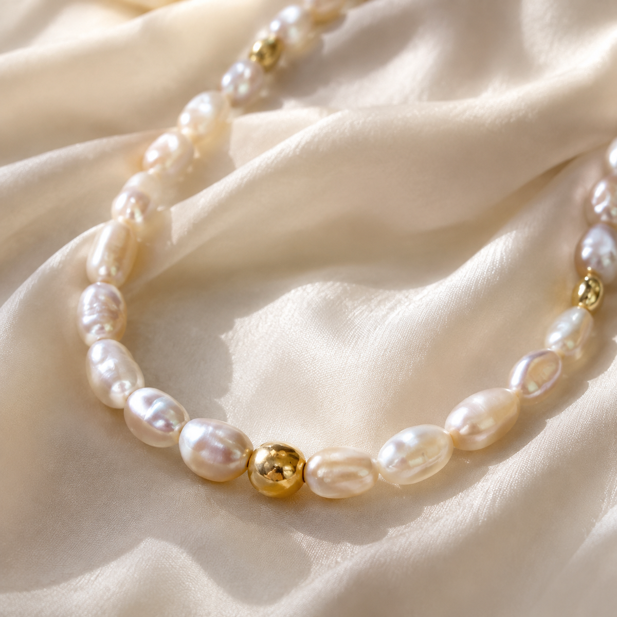 Sunlit Sea Baroque Pearl Necklace