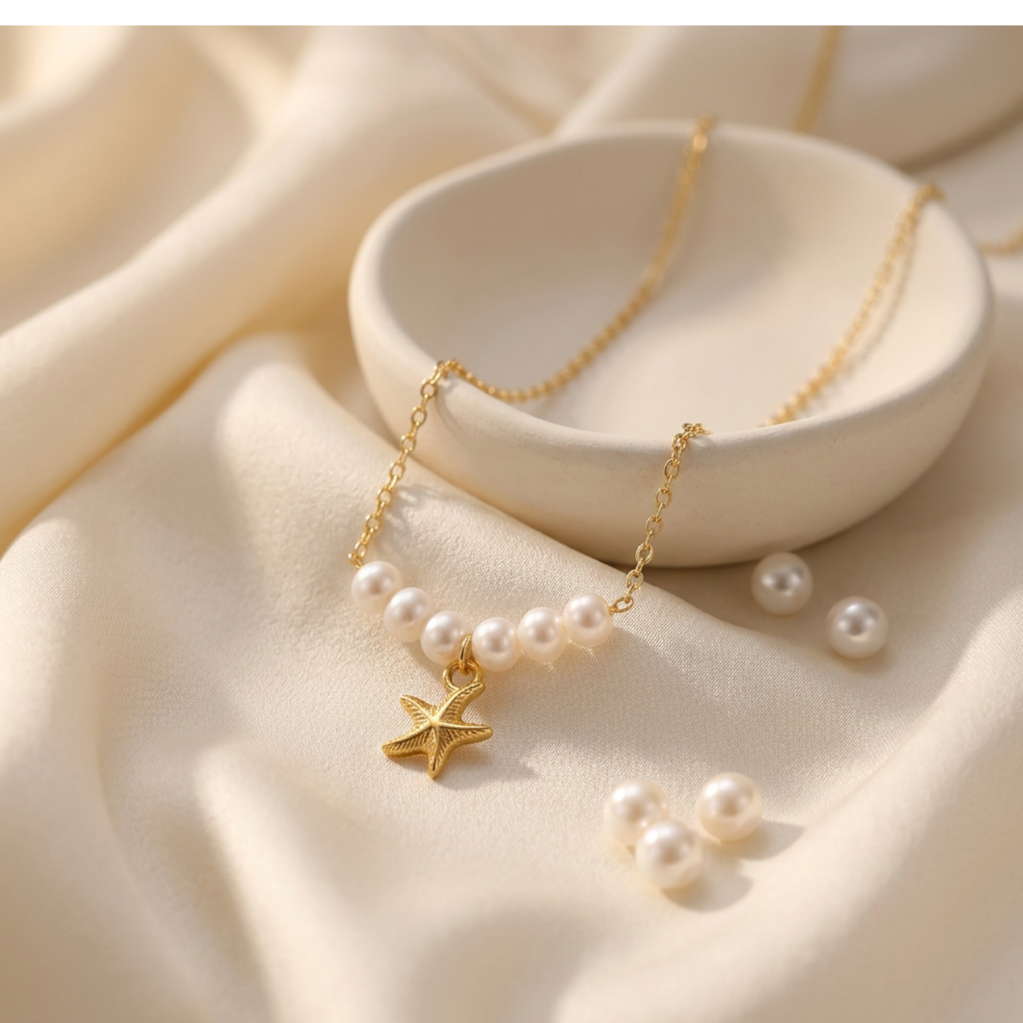 Starfish Pearl Necklace