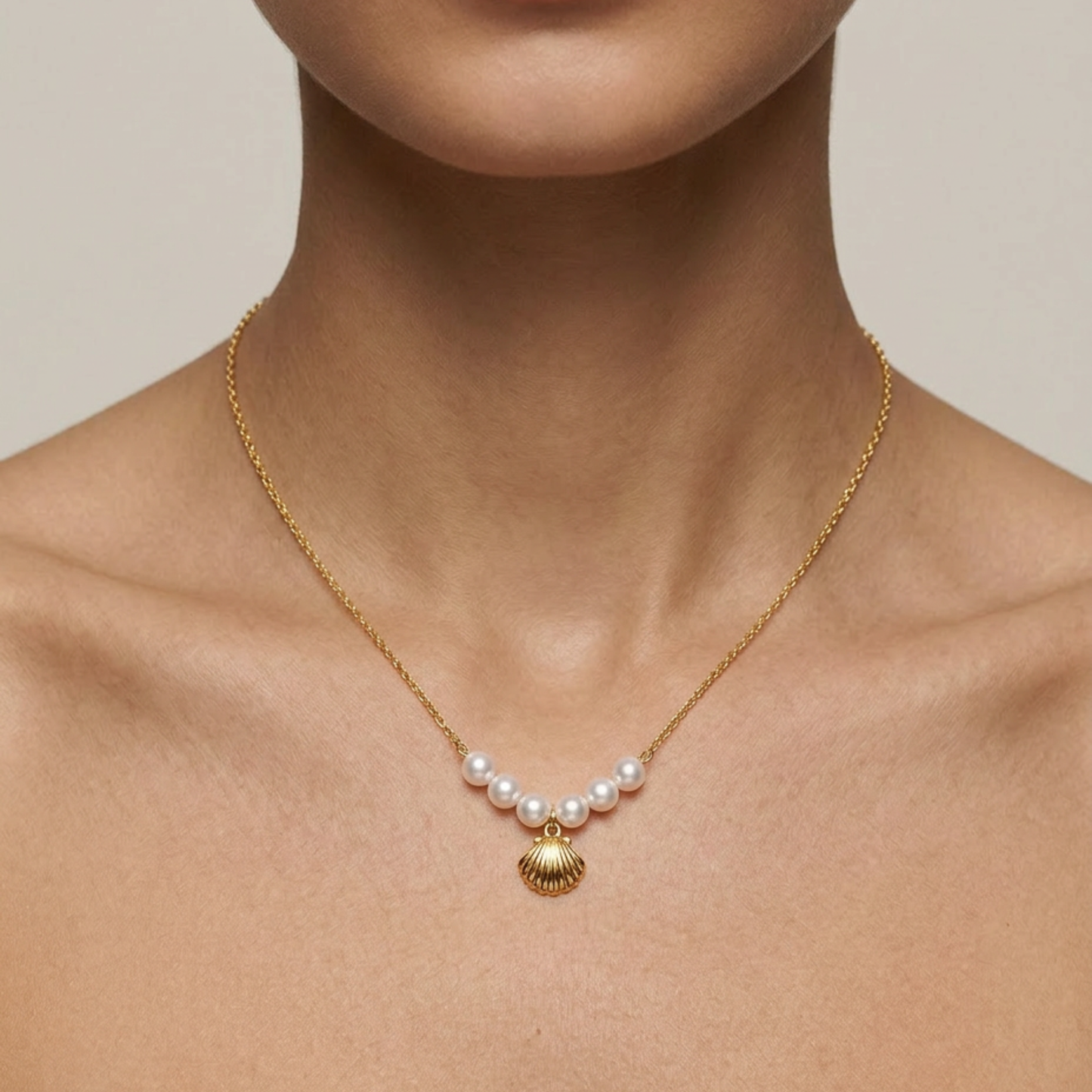 Ocean Shell Pearl Necklace