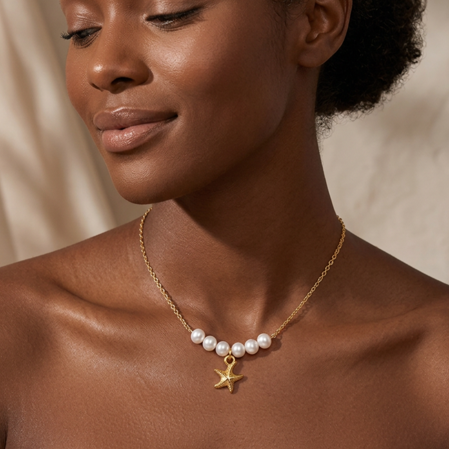 Starfish Pearl Necklace