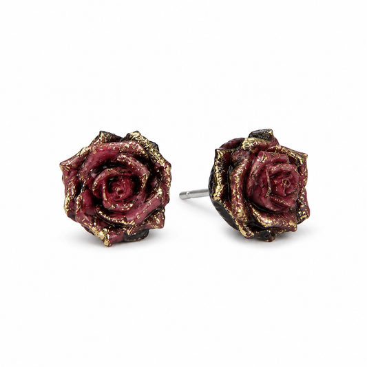 Vintage Rose Stud Earrings