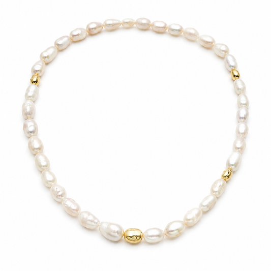 Sunlit Sea Baroque Pearl Necklace