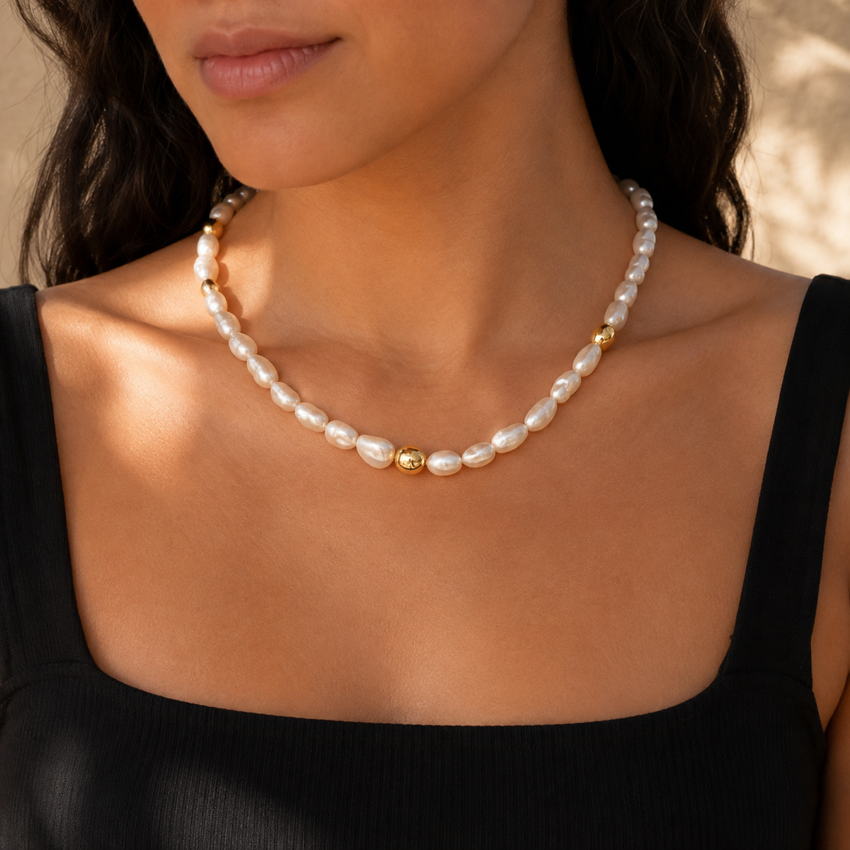 Sunlit Sea Baroque Pearl Necklace