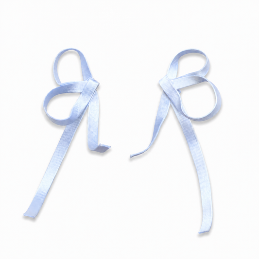 Convertible Blue Ribbon Earrings